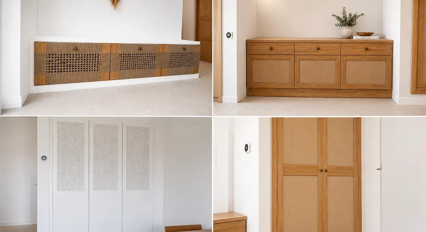 Proyecto de muebles a medida para una vivienda en Platja d'Aro con armarios, aparadores y mobiliario personalizado en madera y fibra natural